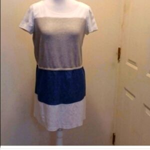 Lafayette 148 size medium shift dress color block pattern